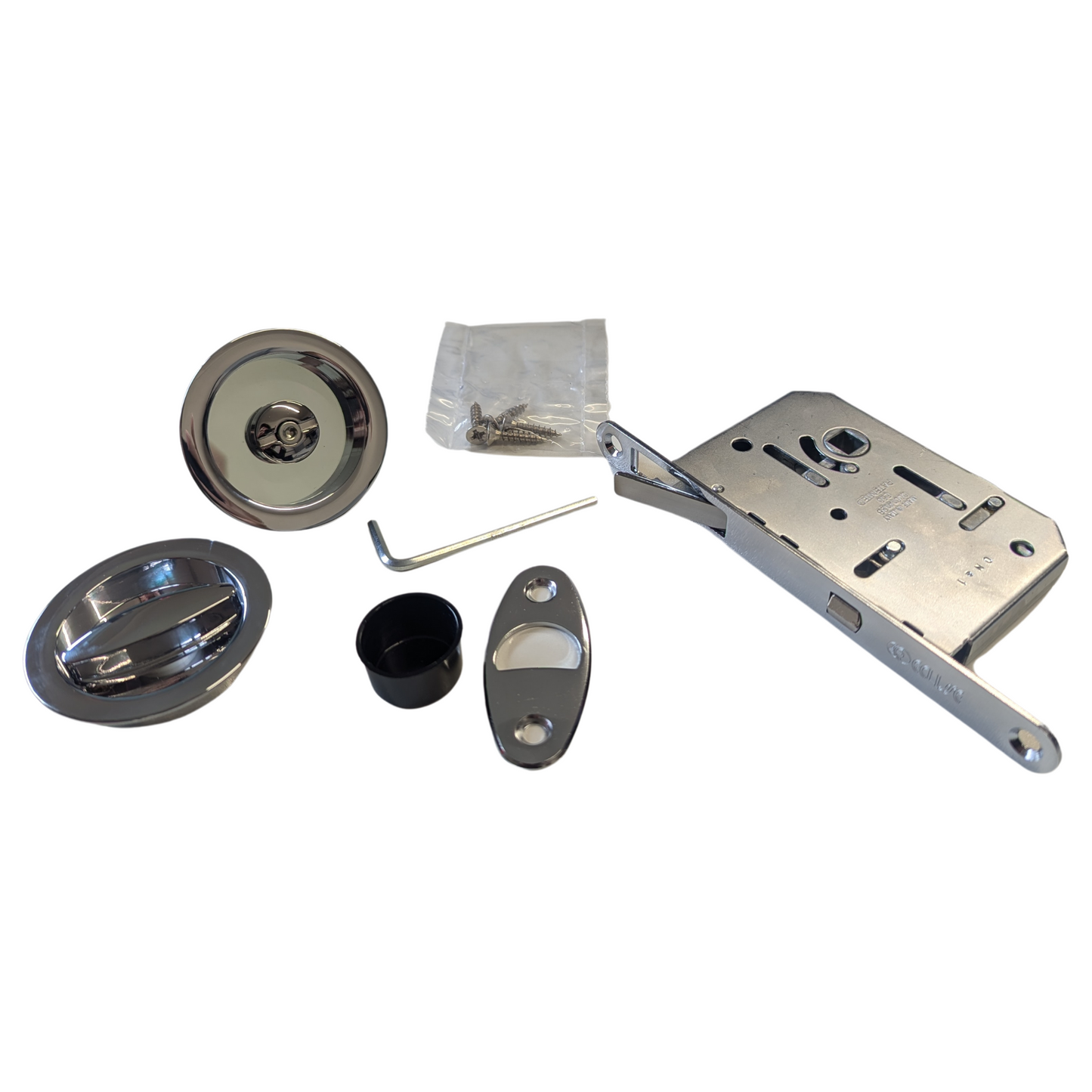AURA Round Lock Set For Sliding Pocket Door
