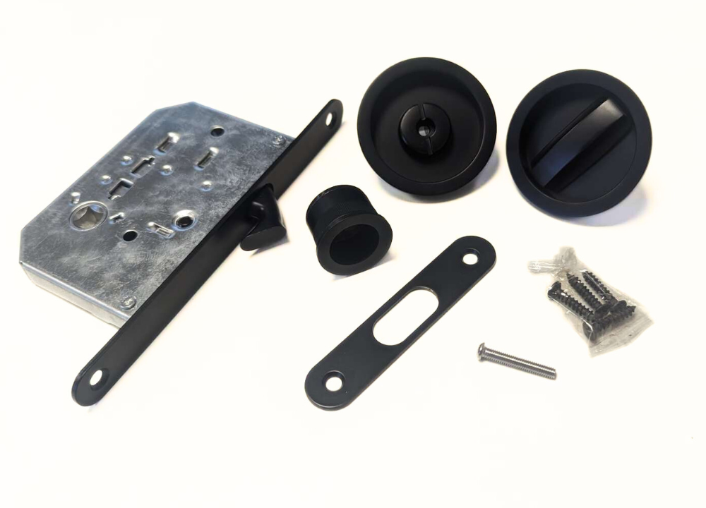 ECLISSE ESSENTIALS Round Privacy Lock Contents- Painted Black