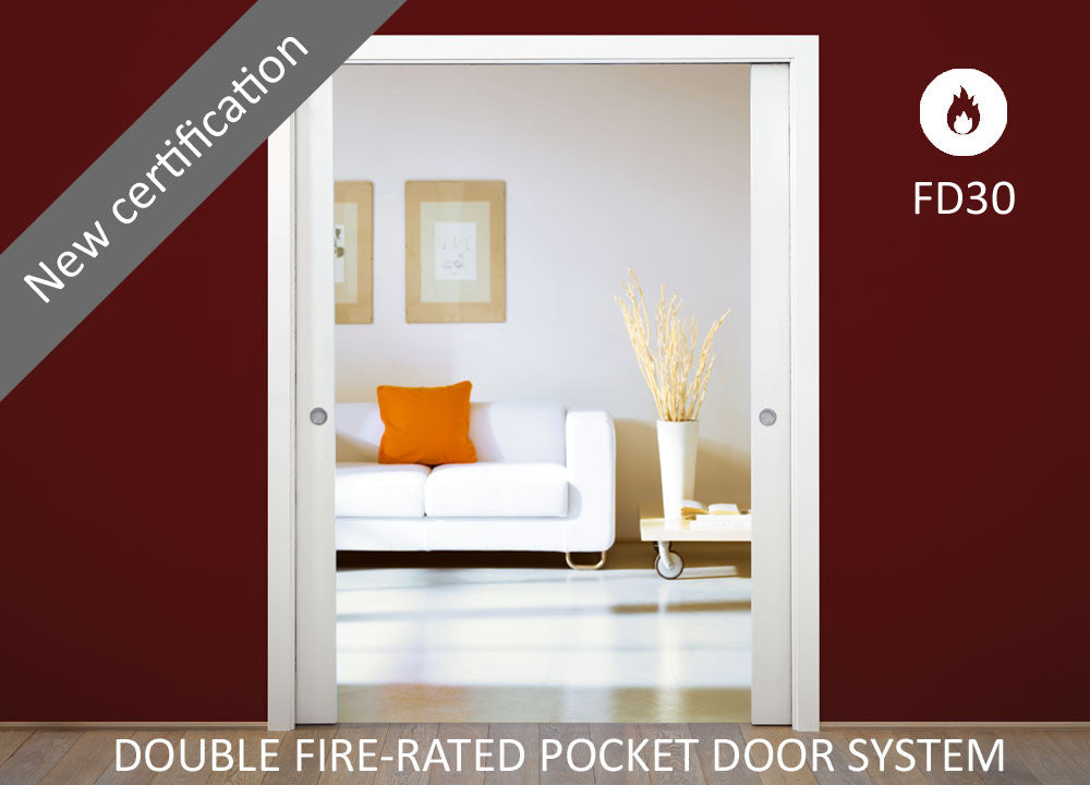 ECLISSE Classic DOUBLE FIRE-RATED Pocket Door System- FD30