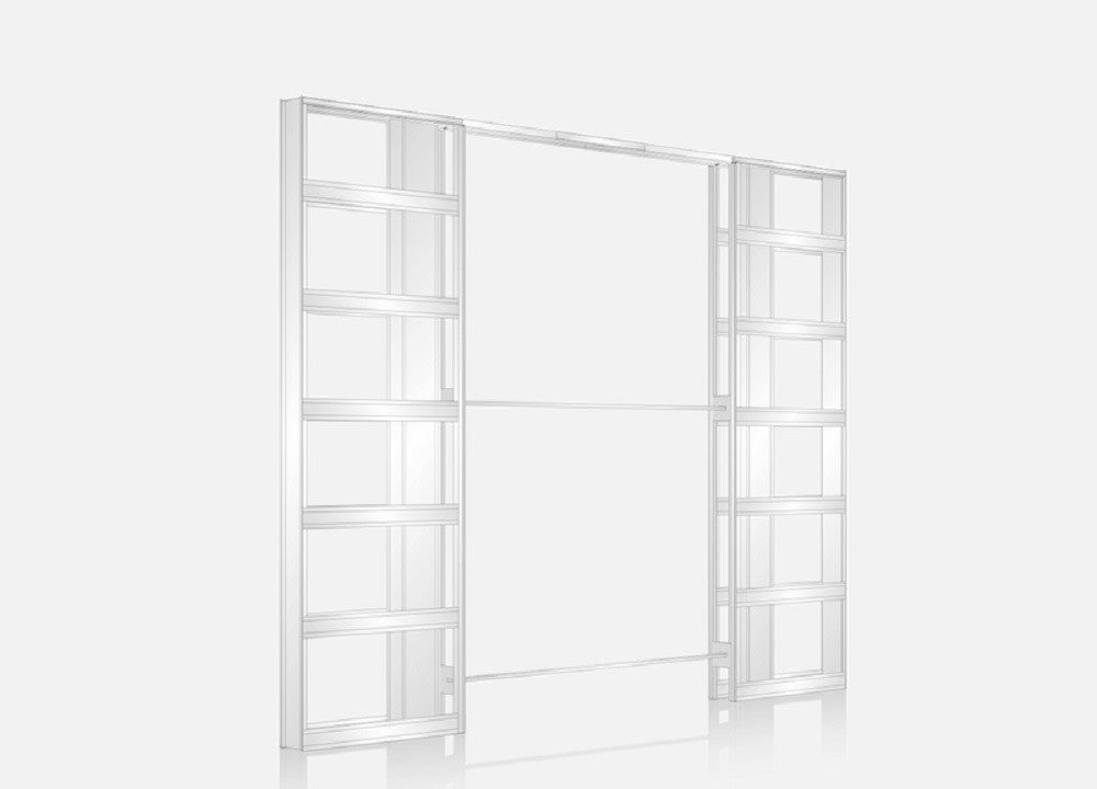 Classic Double Pocket Door System - WIRING-READY