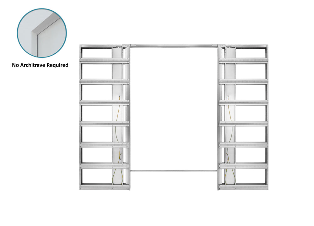 Syntesis® Flush DOUBLE WIRING-READY Pocket Door System  - New Sizing