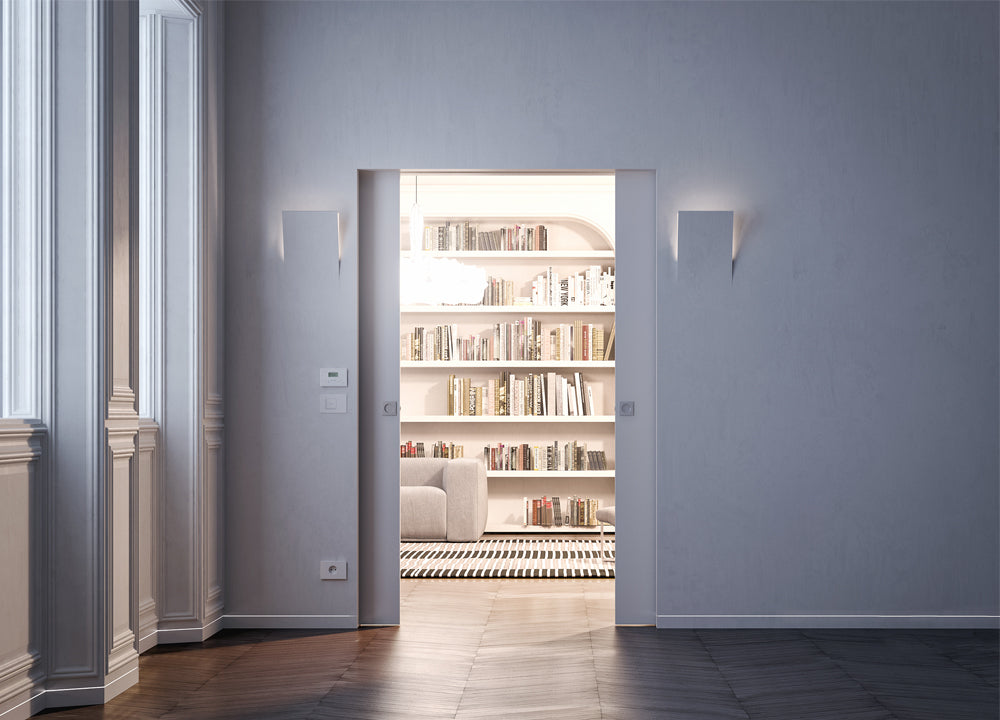 Syntesis® Flush DOUBLE WIRING-READY Pocket Door System  - New Sizing
