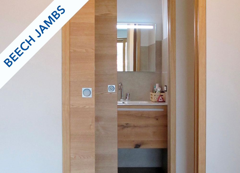 ECLISSE single pocket door system with architrave to suit both traditional and contemporary interiors.
