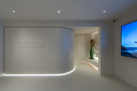 Flush door systems at ESSENZIALE Concept Space in Rome