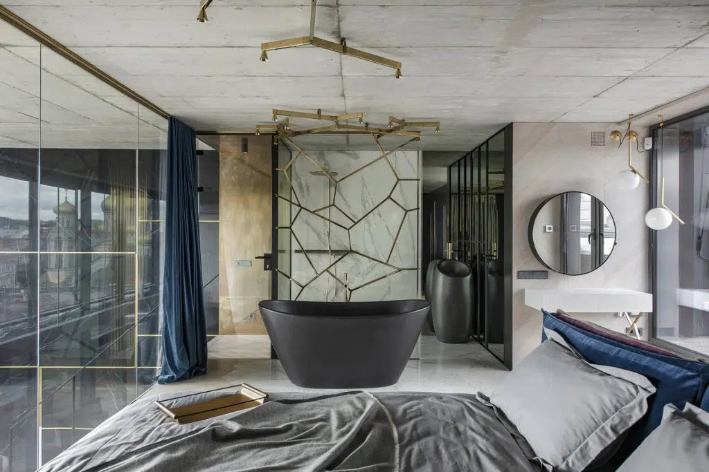 Industrial Chic in Vilnius: A Bold Harmonious Apartment Design
