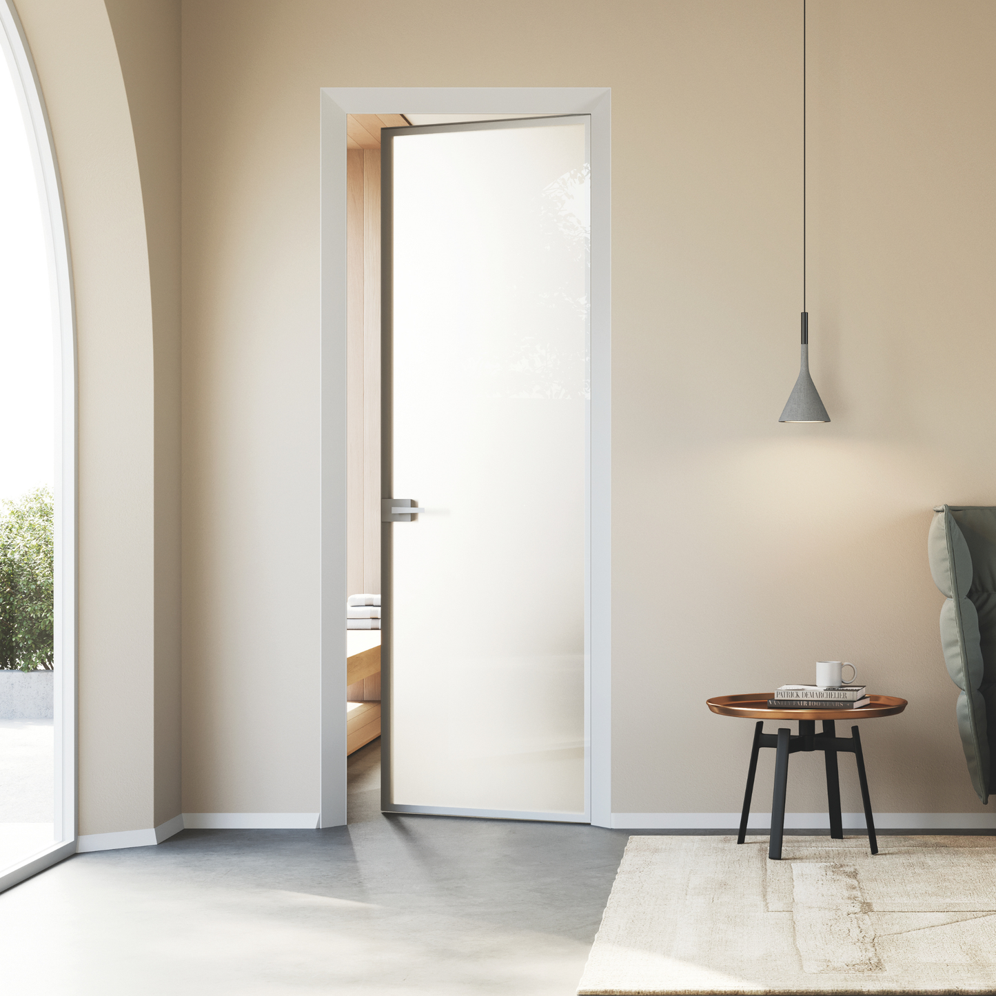 ECLISSE 40 Hinged Aluminimum Framed Glass