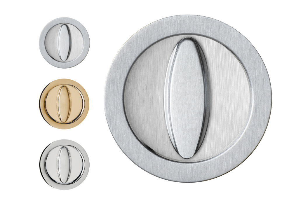FIRENZE COLLECTION - AURA Round Lock Set For Sliding Pocket Door – Eclisse