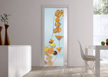 Classic 10mm Glass Pocket Door System Handpainted GEOMETRIE