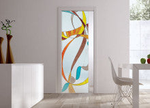 Classic 10mm Glass Pocket Door System Handpainted FANTASIE
