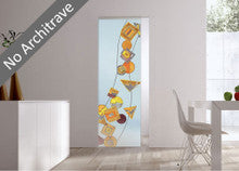 Syntesis® Flush  Glass Pocket Door System Handpainted GEOMETRIE