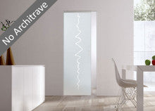 Syntesis® Flush  Glass Pocket Door System Patterned CRASH