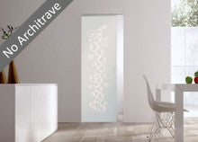 Syntesis® Flush  Glass Pocket Door System Patterned BOLLE