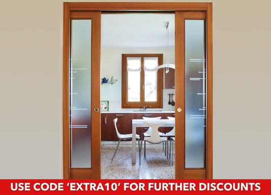 END OF LINE - Classic DOUBLE Pocket Door System - Beech Jambs