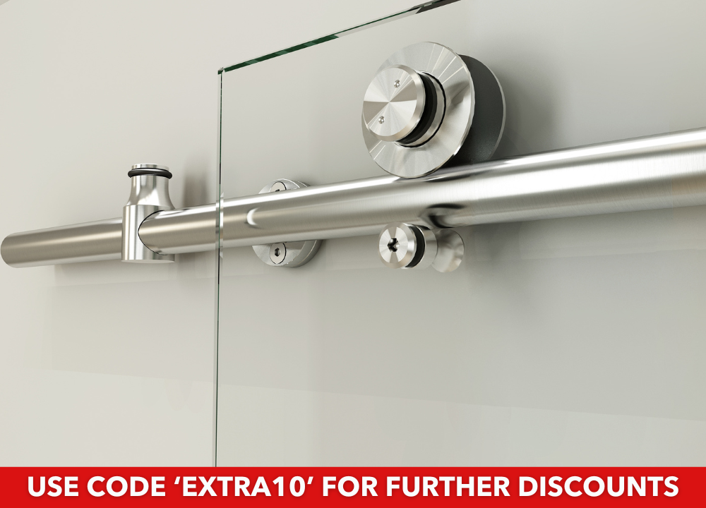 Vetroglide Minima Sliding Glass Door System - Track and Handle Only