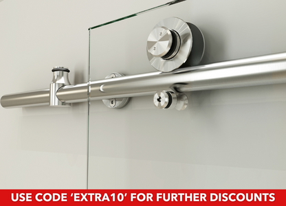 Vetroglide Minima Sliding Glass Door System - Track and Handle Only