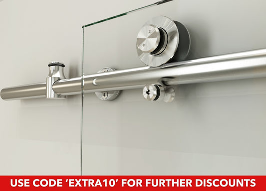 Vetroglide Minima Sliding Glass Door System - Track and Handle Only