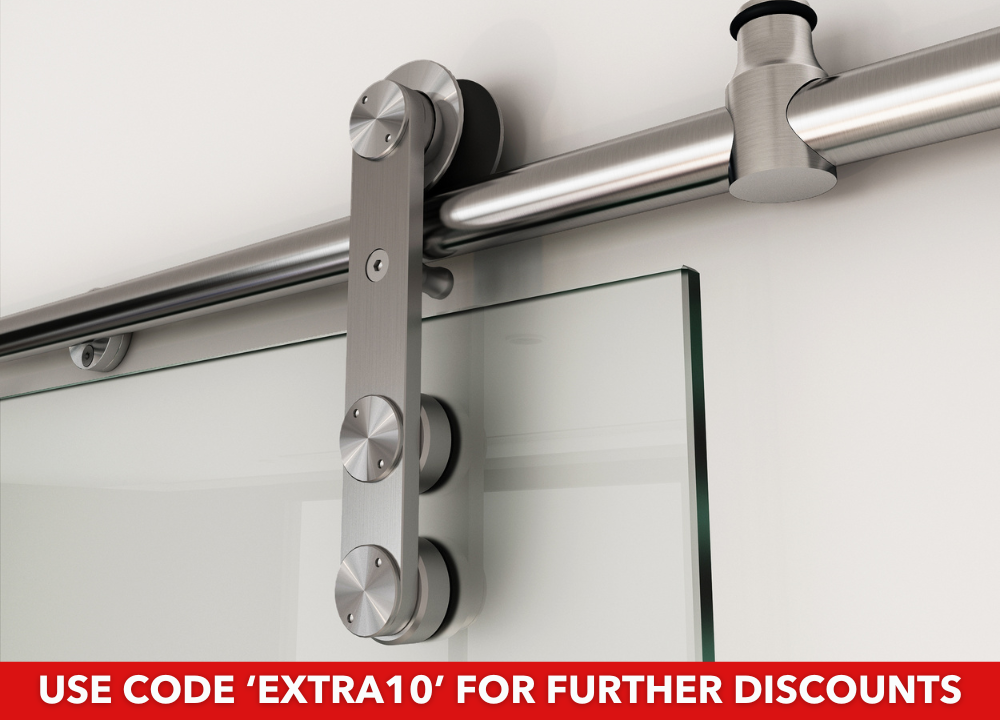 Vetroglide Classic Sliding Glass Door System - Track and Handle Only