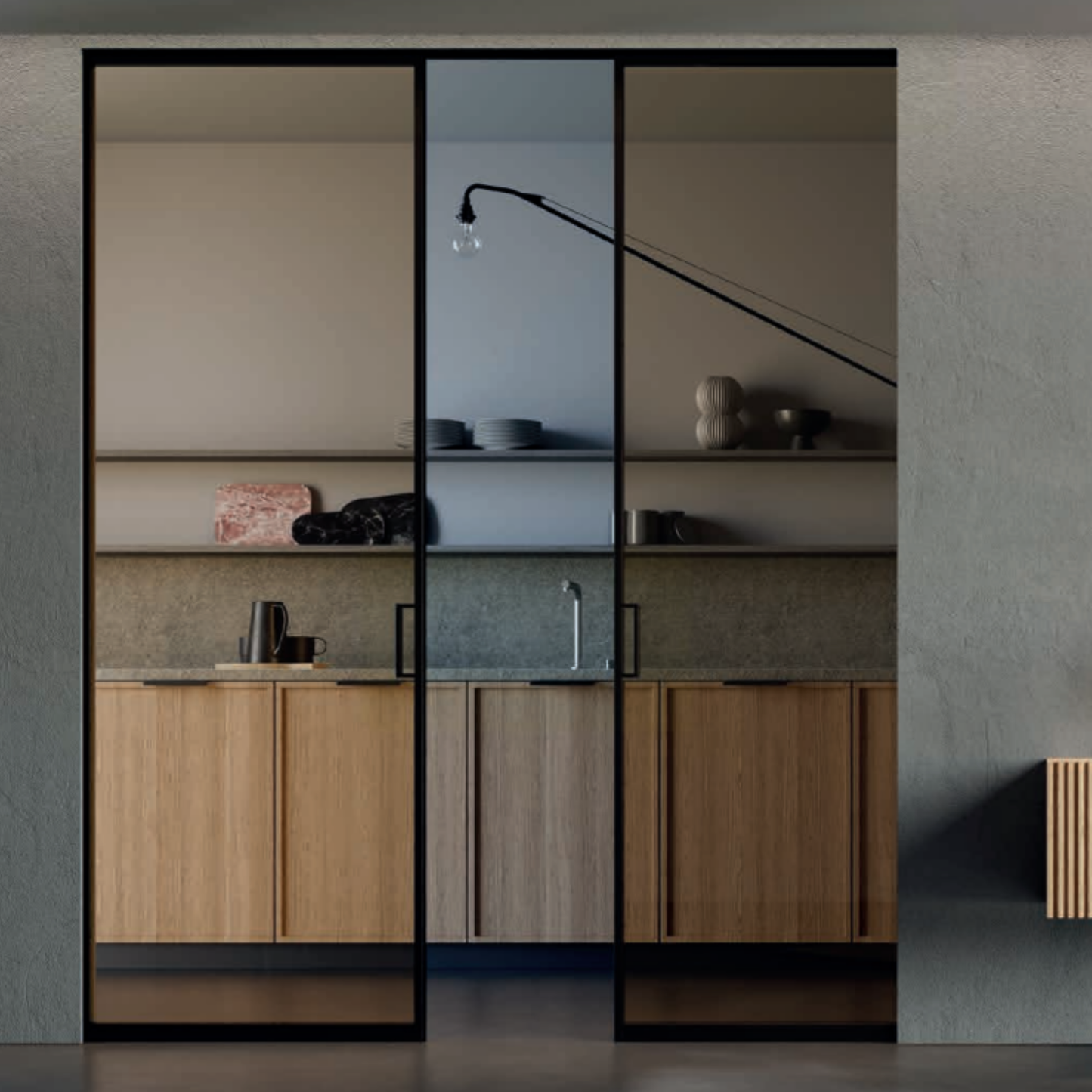 ECLISSE VetroLuxe: Aluminium Framed Glass Pocket Door