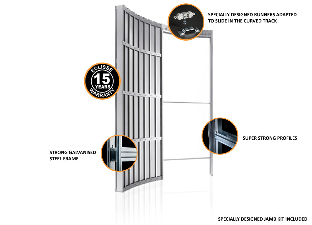 Curved Pocket Door System Single