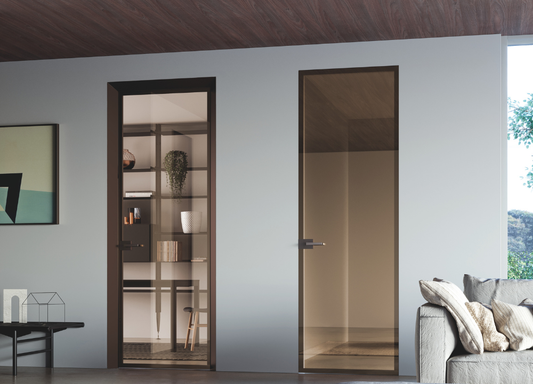 ECLISSE 40 Hinged Aluminimum Framed Glass