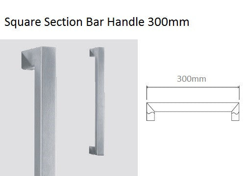 Square Section Bar Handle 300mm