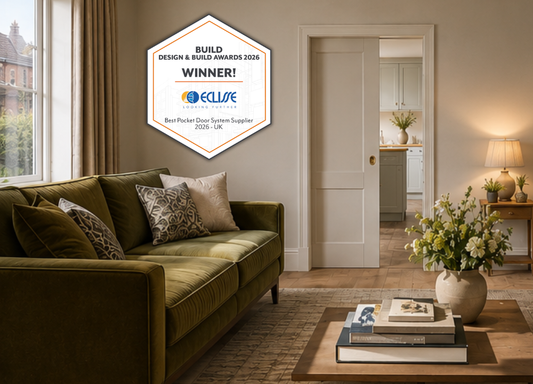 Classic SINGLE Pocket Door System - White Jambs