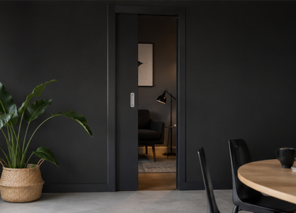 Classic SINGLE Pocket Door System - White Jambs