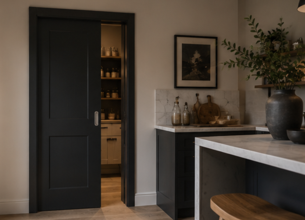 Classic SINGLE Pocket Door System - White Jambs