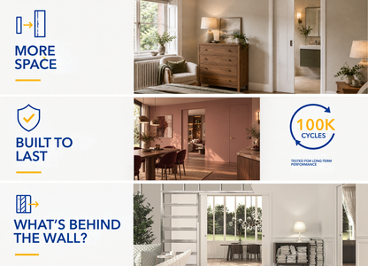 Classic SINGLE Pocket Door System - White Jambs