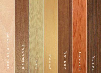 Doors are supplied in unfinished varnish or paint ready veneer so you can apply the finish you require . Veneer types possible include cherry walnut (supplied as standard), mahogany, oak, beech, walnut, cherry and wenge.
